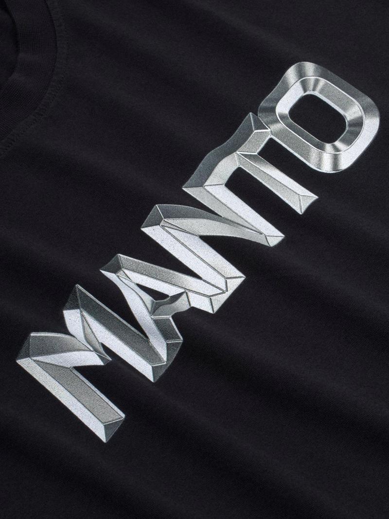 MANTO METAL LOGOtype tshirt- black